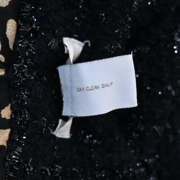 Chico's Womens M Chico's 1 Ani-Glam Shimmer Tweed Longline Blazer Jacket - Picture 11 of 11